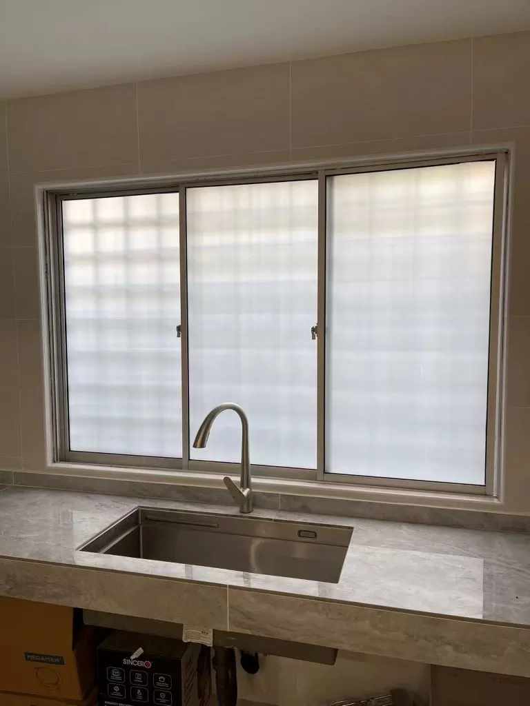 Frosted Privacy Film Kitchen Window Glass